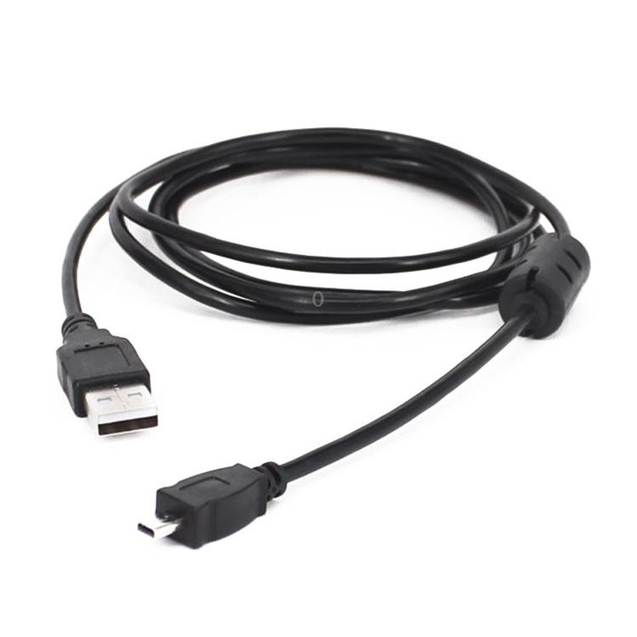 5 PCS 1.5m Mini 8 Pin USB to USB 2.0 Data Charging Cable for Nikon D5100 / D610(Black)