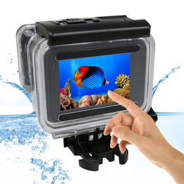 For GoPro NEW HERO /HERO6 /5 Touch Screen 45m Waterproof Housing Protective Case with Buckle Basic Mount & Screw, No Need to Rem