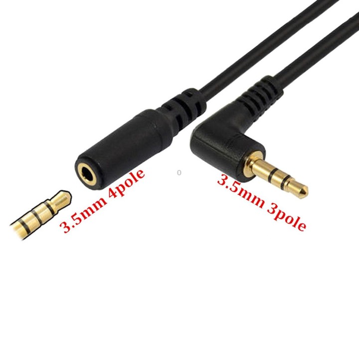 5 PCS 13cm Elbow 3.5mm Audio Male to Female PC Camera Microphone Adapter Cable(Black)
