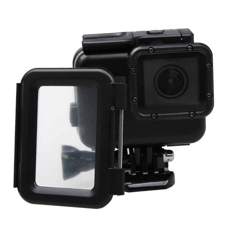 2 in 1 for GoPro HERO6 /5 Touch Screen Back Cover + 45m Waterproof Housing Protective Case(Need to Disassemble Lens When Install