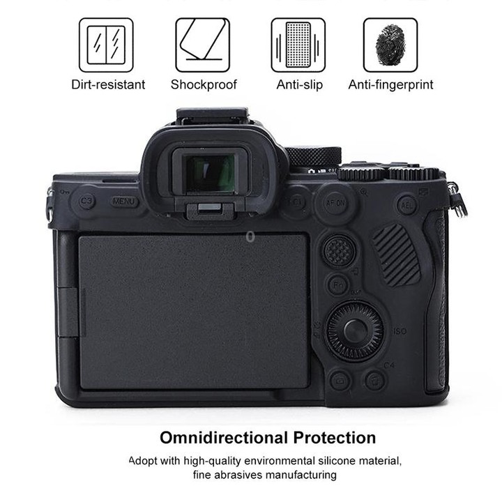 Soft Silicone Protective Case for Sony A7 IV (Black)