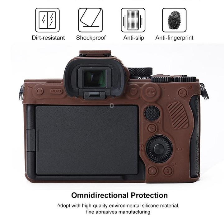 Soft Silicone Protective Case for Sony A7 IV (Coffee)