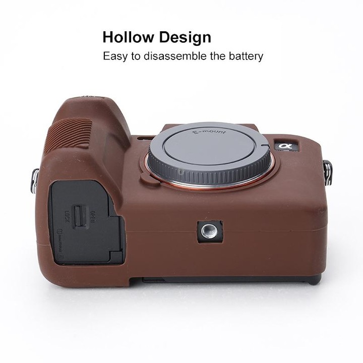 Soft Silicone Protective Case for Sony A7 IV (Coffee)