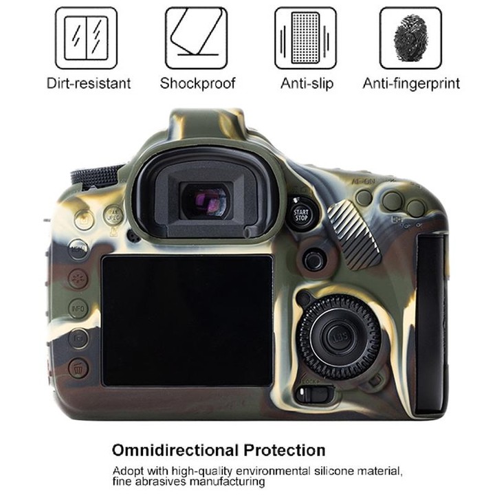 Soft Silicone Protective Case for Canon EOS 7D (Camouflage)