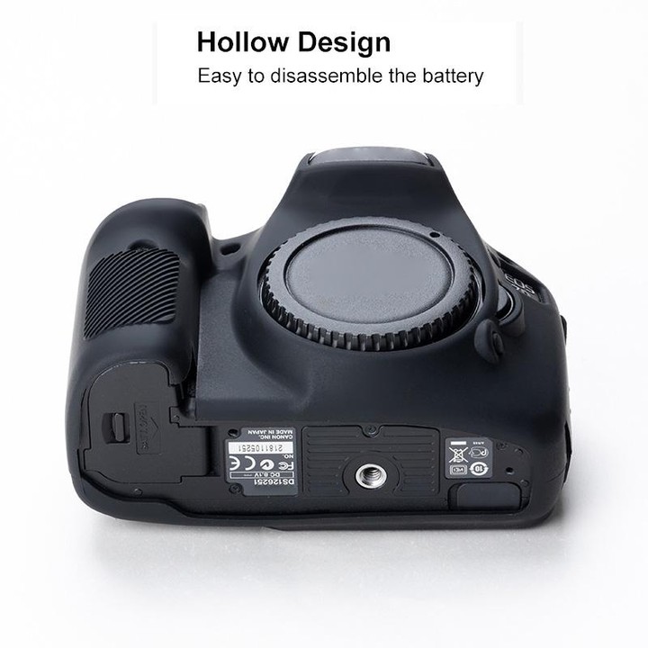 Soft Silicone Protective Case for Canon EOS 7D (Black)