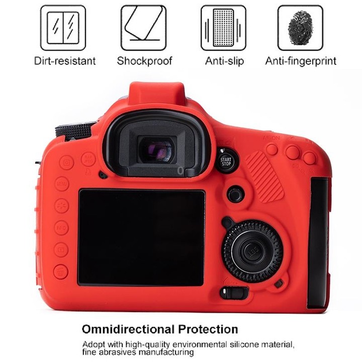 Soft Silicone Protective Case for Canon EOS 7D (Red)