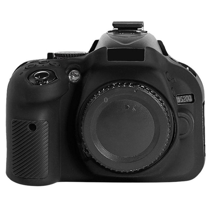 Soft Silicone Protective Case for Nikon D5200 (Black)