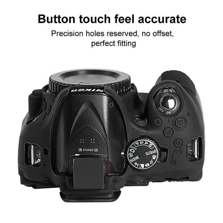 Soft Silicone Protective Case for Nikon D5200 (Black)