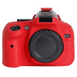Soft Silicone Protective Case for Nikon D5200 (Red)