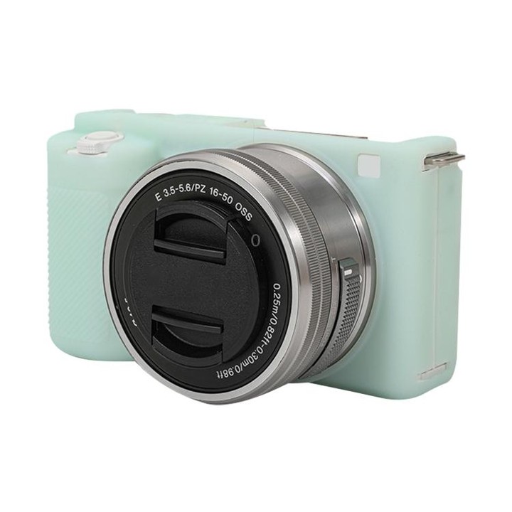 For Sony ZV-E10 Soft Silicone Protective Case (Light Green)