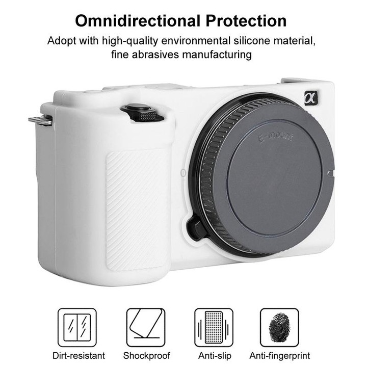 For Sony ZV-E10 Soft Silicone Protective Case (White)