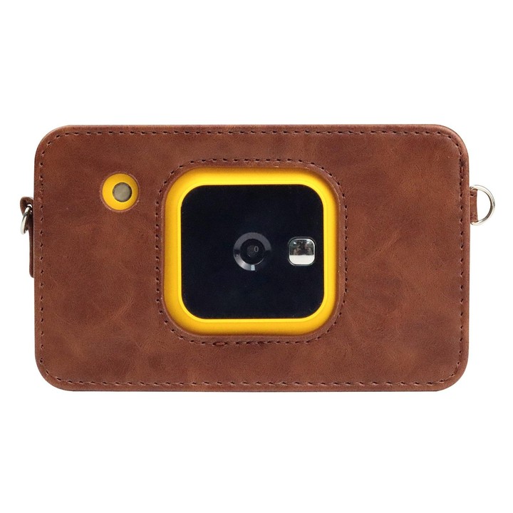 For Kodak Mini Shot2 C210 instax Full Body Camera PU Leather Case Bag with Strap(Brown)
