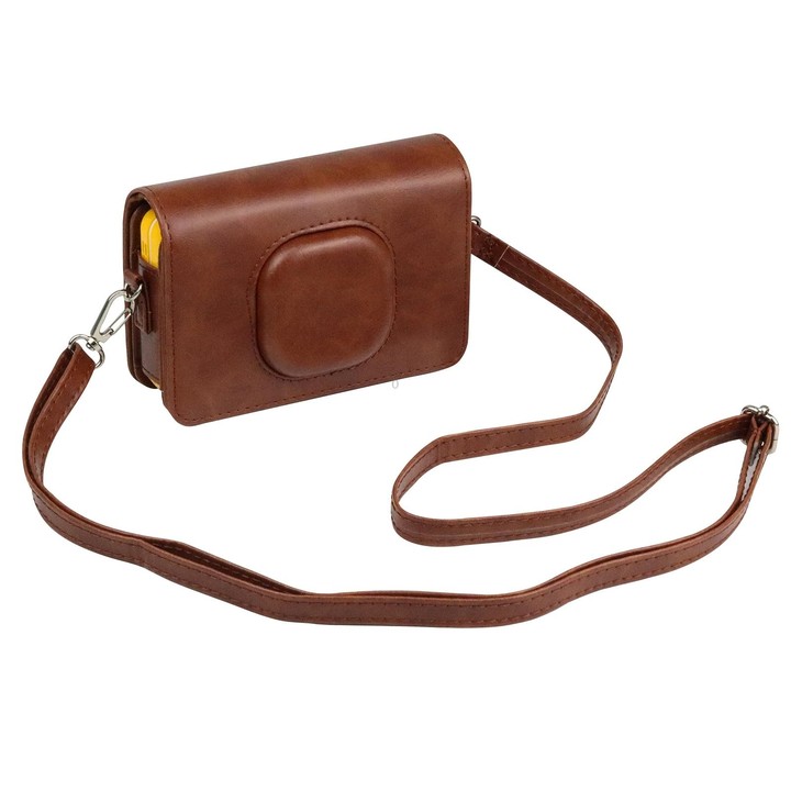 For Kodak Mini Shot2 C210 instax Full Body Camera PU Leather Case Bag with Strap(Brown)