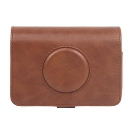 For Kodak PRINTOMATIC Full Body Camera PU Leather Case Bag with Strap (Brown)
