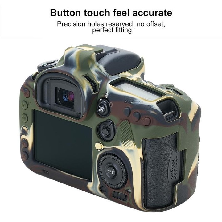 For Canon EOS 7D Mark II Soft Silicone Protective Case (Camouflage)