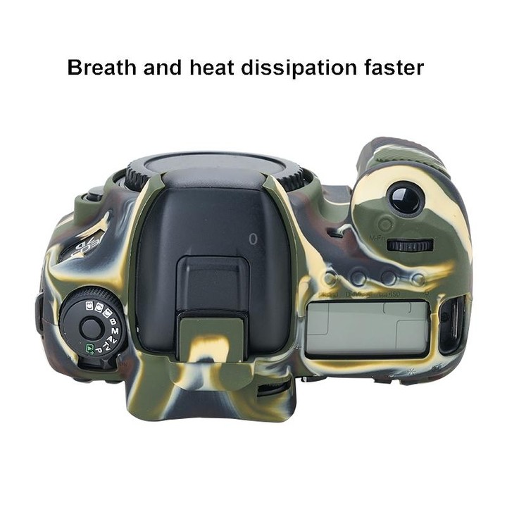 For Canon EOS 7D Mark II Soft Silicone Protective Case (Camouflage)