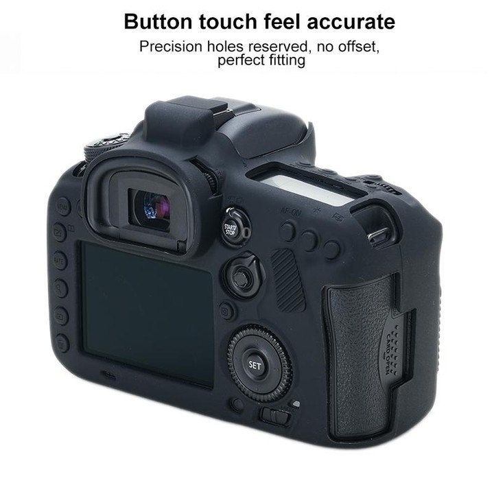 For Canon EOS 7D Mark II Soft Silicone Protective Case (Black)