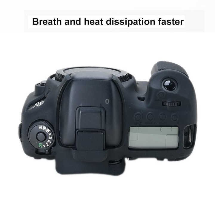 For Canon EOS 7D Mark II Soft Silicone Protective Case (Black)