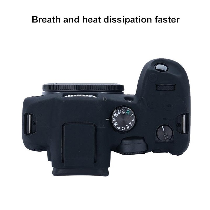 For Canon EOS R7 Soft Silicone Protective Case (Black)