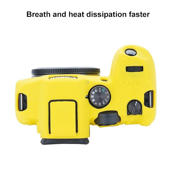 For Canon EOS R7 Soft Silicone Protective Case (Yellow)