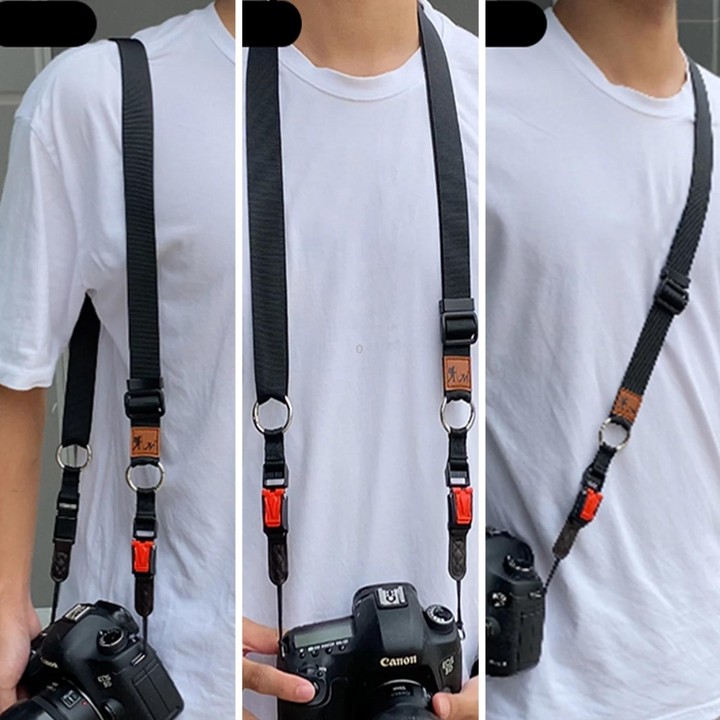 XJ03 Camera Shoulder Hanging Neck Strap(Black)