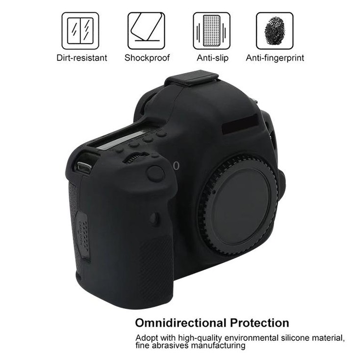 For Canon EOS 5DS Soft Silicone Protective Case (Black)