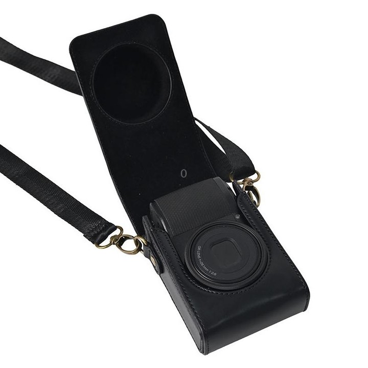 Full Body Camera PU Leather Case Bag with Strap for Ricoh GR / GRII / GRIII, Casio ZR1200 / ZR1500/ ZR2000/ ZR3500, ZR3600 / ZR3