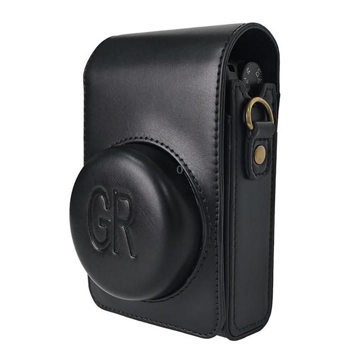 Full Body Camera PU Leather Case Bag with Strap for Ricoh GR / GRII / GRIII, Casio ZR1200 / ZR1500/ ZR2000/ ZR3500, ZR3600 / ZR3