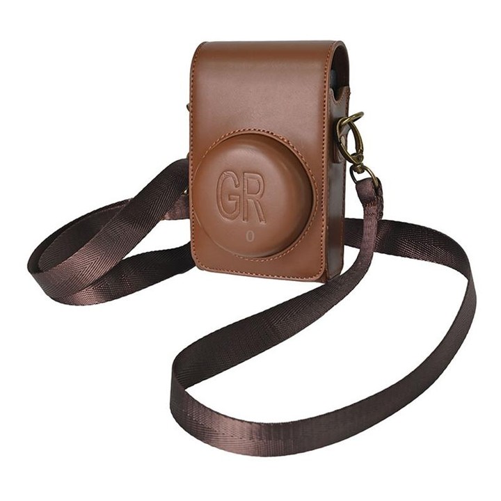 Full Body Camera PU Leather Case Bag with Strap for Ricoh GR / GRII / GRIII, Casio ZR1200 / ZR1500/ ZR2000/ ZR3500, ZR3600 / ZR3