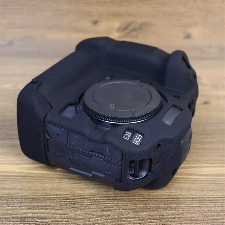 For Canon EOS R3 Soft Silicone Protective Case (Black)