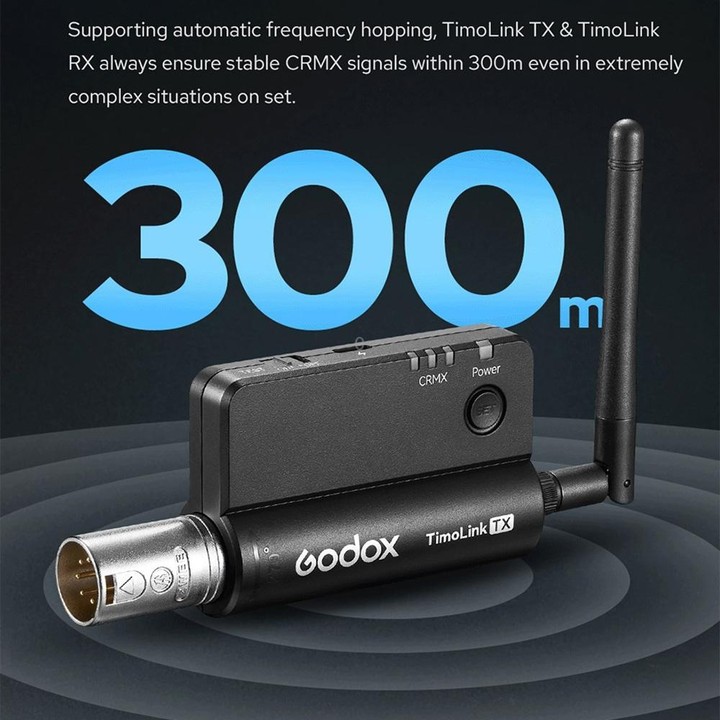 Godox TimoLink TX Wireless DMX Transmitter (Black)