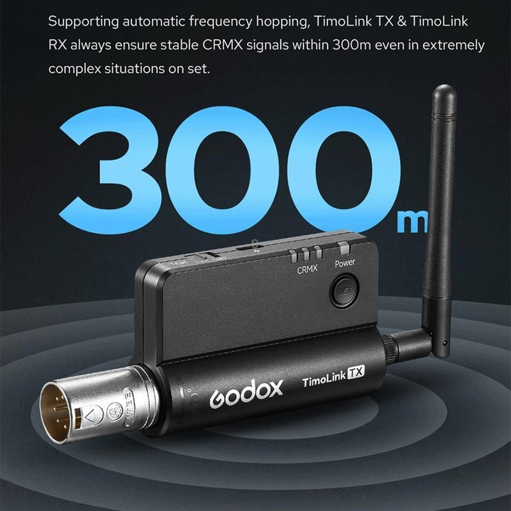 Godox TimoLink TX & RX Wireless DMX Transmitter & Receiver (Black)