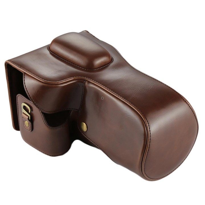 Full Body Camera PU Leather Case Bag for Nikon D7200 / D7100 / D7000 (18-200 / 18-140mm Lens) (Coffee)