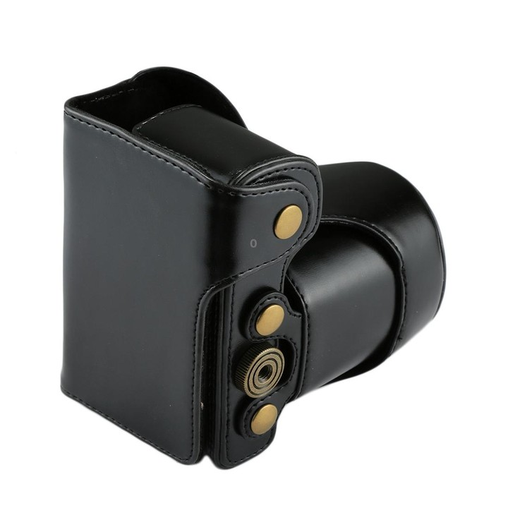 Full Body Camera PU Leather Case Bag with Strap for Sony NEX 7 / F3 (18-55mm Lens)(Black)