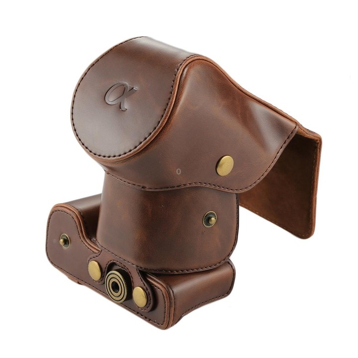 Full Body Camera PU Leather Case Bag with Strap for Sony NEX 7 / F3 (18-55mm Lens)(Coffee)