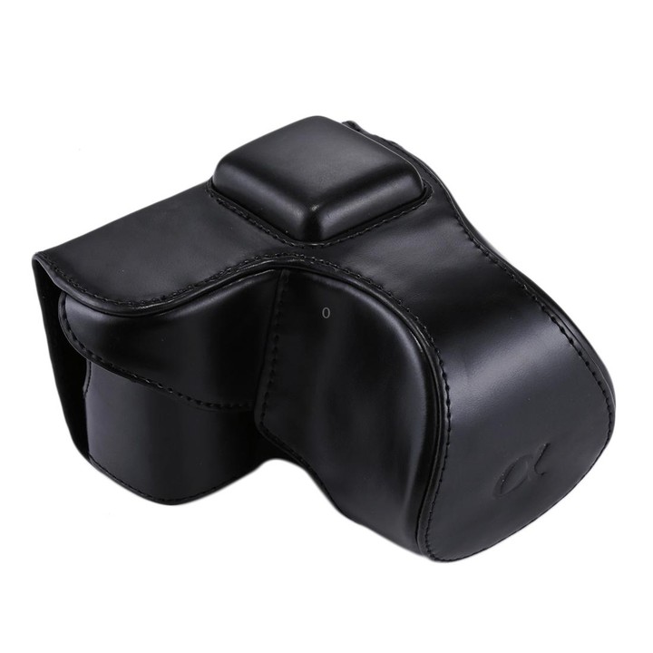 Full Body Camera PU Leather Case Bag with Strap for Sony NEX 5N / 5R / 5T (16-50mm / 18-55mm Lens)(Black)