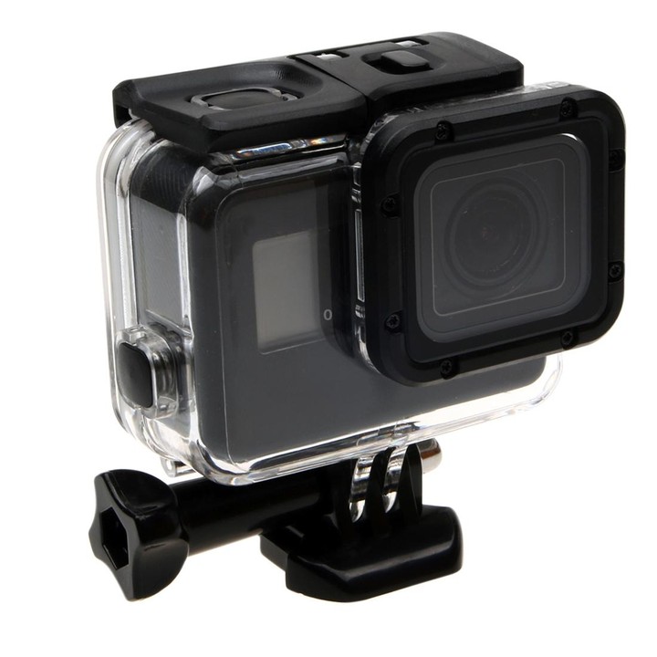 For GoPro NEW HERO /HERO6 /5 30m Waterproof Housing Protective Case + Hollow Back Cover with Buckle Basic Mount & Screw, No Need