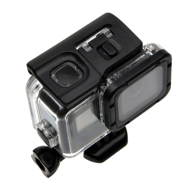 For GoPro NEW HERO /HERO6 /5 30m Waterproof Housing Protective Case + Hollow Back Cover with Buckle Basic Mount & Screw, No Need