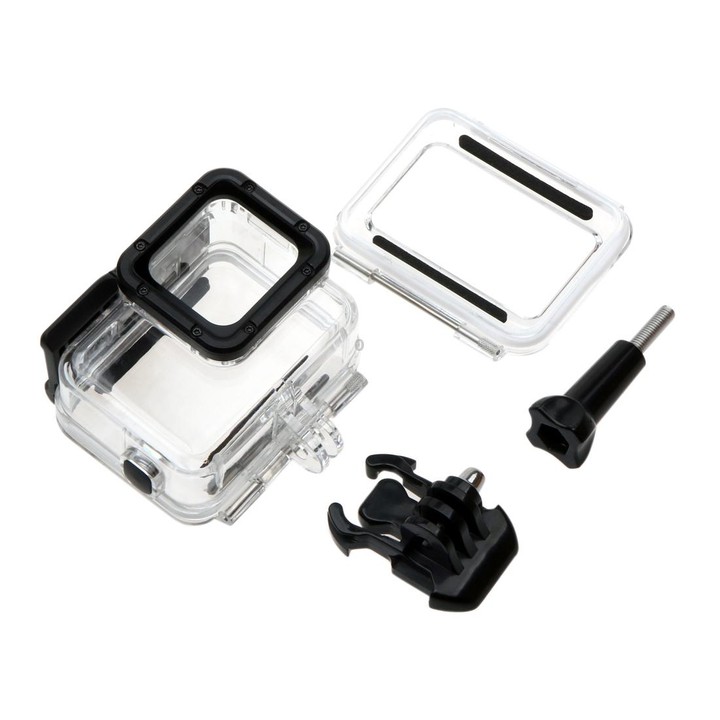 For GoPro NEW HERO /HERO6 /5 30m Waterproof Housing Protective Case + Hollow Back Cover with Buckle Basic Mount & Screw, No Need