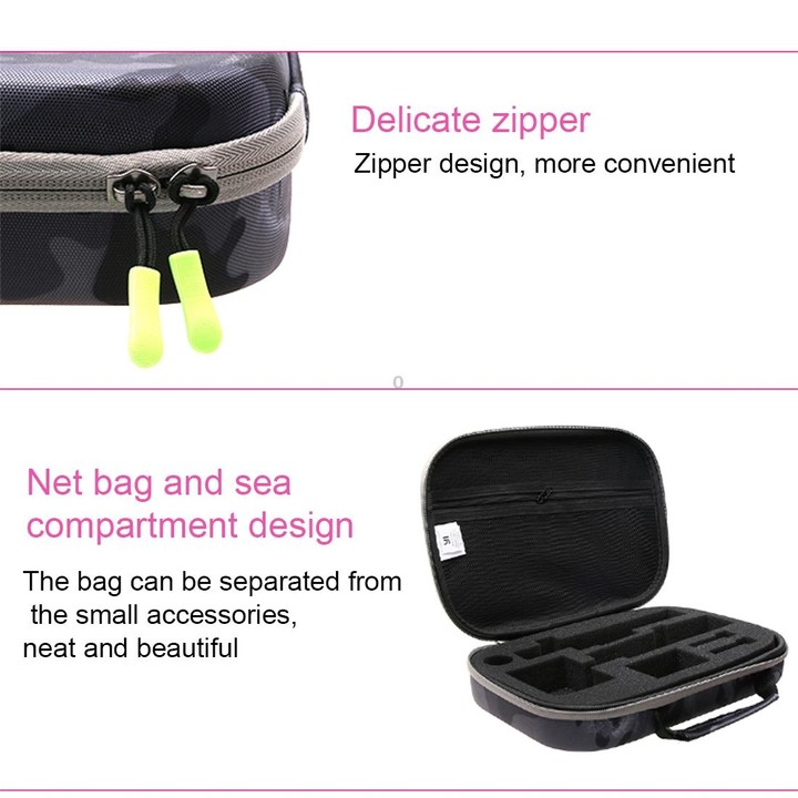 Camouflage Pattern EVA Shockproof Waterproof Portable Case forGoPro, Insta360, DJI and Other Action Cameras Accessories, Size: 2