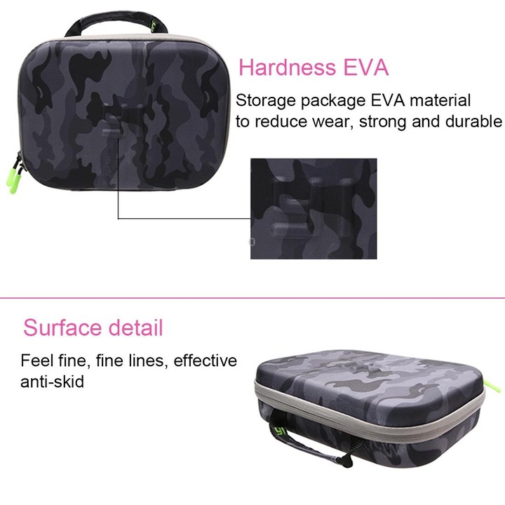Camouflage Pattern EVA Shockproof Waterproof Portable Case forGoPro, Insta360, DJI and Other Action Cameras Accessories, Size: 2