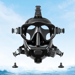 Water Sports Diving Snorkeling Mask Swimming Glasses for GoPro, Insta360, DJI and Other Action Cameras (Black)