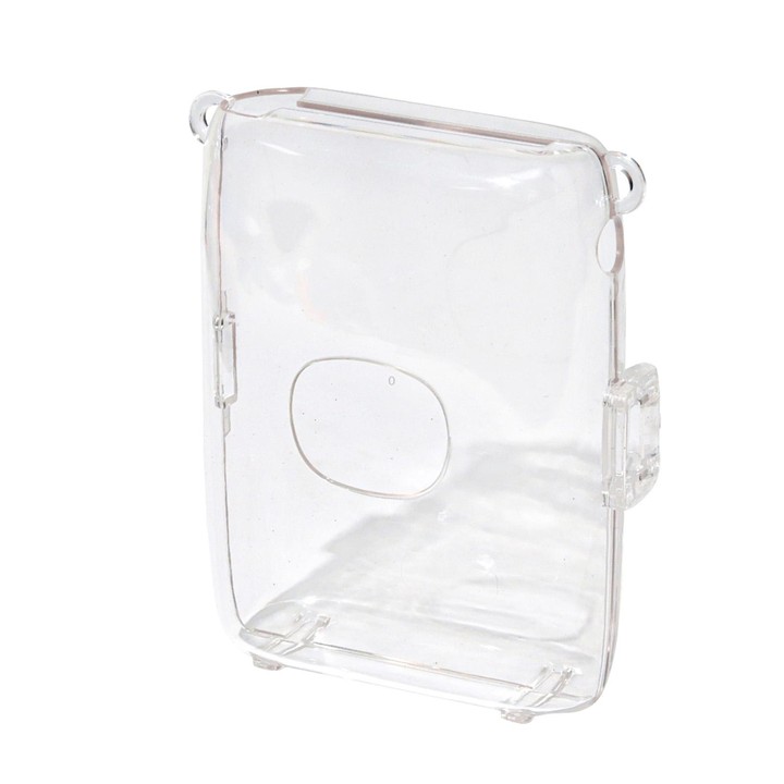 For FUJIFILM Instax mini Link 2 Crystal Hard Case Camera Bag with Shoulder Strap (Transparent)