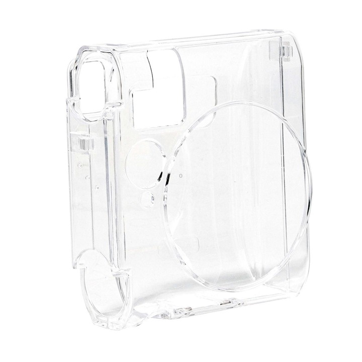 For FUJIFILM Instax mini 99 Crystal Hard Case Camera Bag with Shoulder Strap (Transparent)