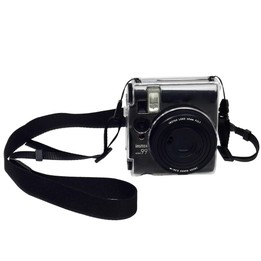 For FUJIFILM Instax mini 99 Crystal Hard Case Camera Bag with Shoulder Strap (Transparent)