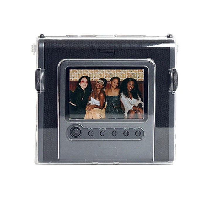 For FUJIFILM instax WIDE Evo Protective Crystal Shell Case with Strap (Transparent)