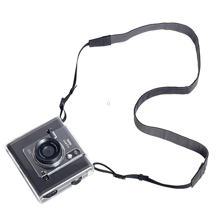 For FUJIFILM instax WIDE Evo Protective Crystal Shell Case with Strap (Transparent)