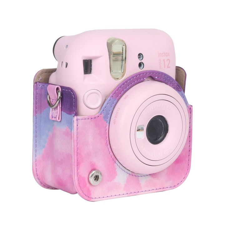 For FUJIFILM instax mini 12 Painted Full Body Leather Case Camera Bag with Strap(Dream Cloud)