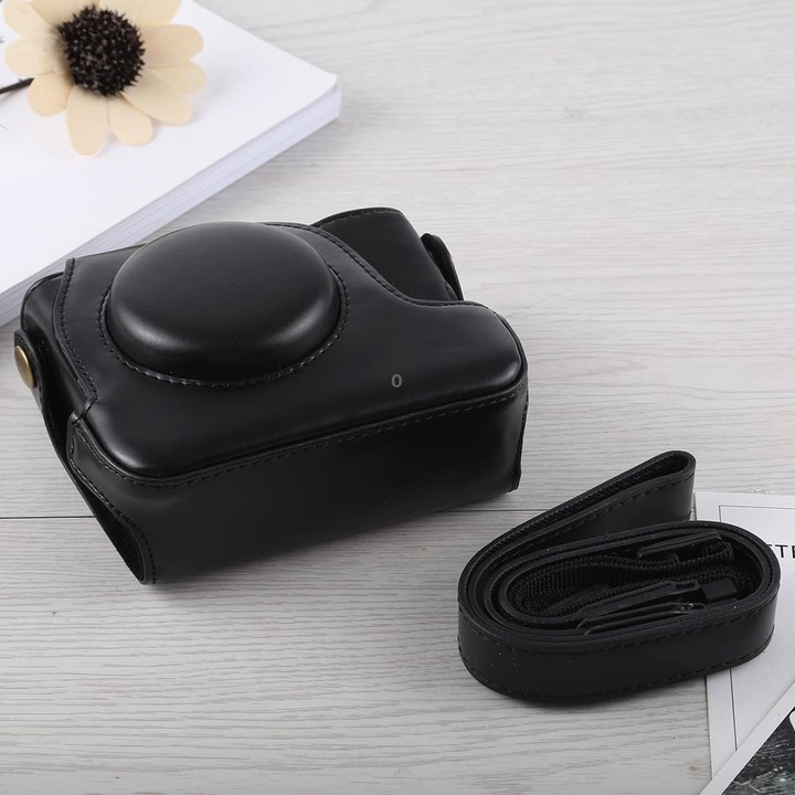 Full Body Camera PU Leather Case Bag with Strap for Canon G16 (Black)
