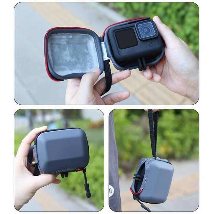 Portable Body Half Coverage Storage Box Bag for GoPro / DJI Action Camera (Grey)